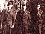 Officers of A-Battery (L-R) Capt Norman Nelson - Lt George Barre - Lt John Bullis