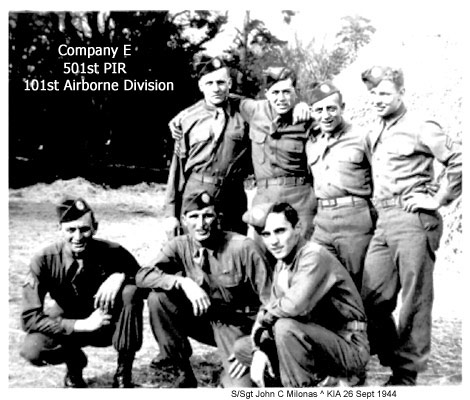 S/Sgt John C Milonas and other member of Co E 501st PIR
